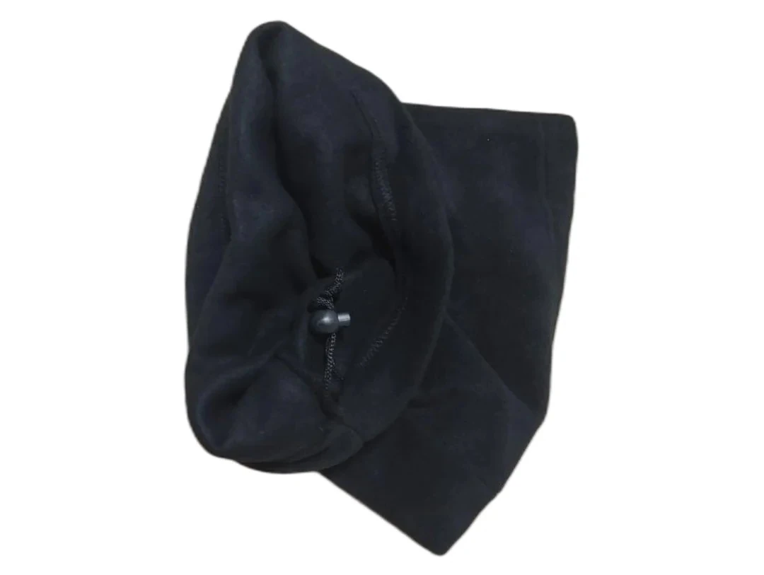 Şapka Olabilen Unisex Siyah Polar İpli Boyunluk 1 Adet