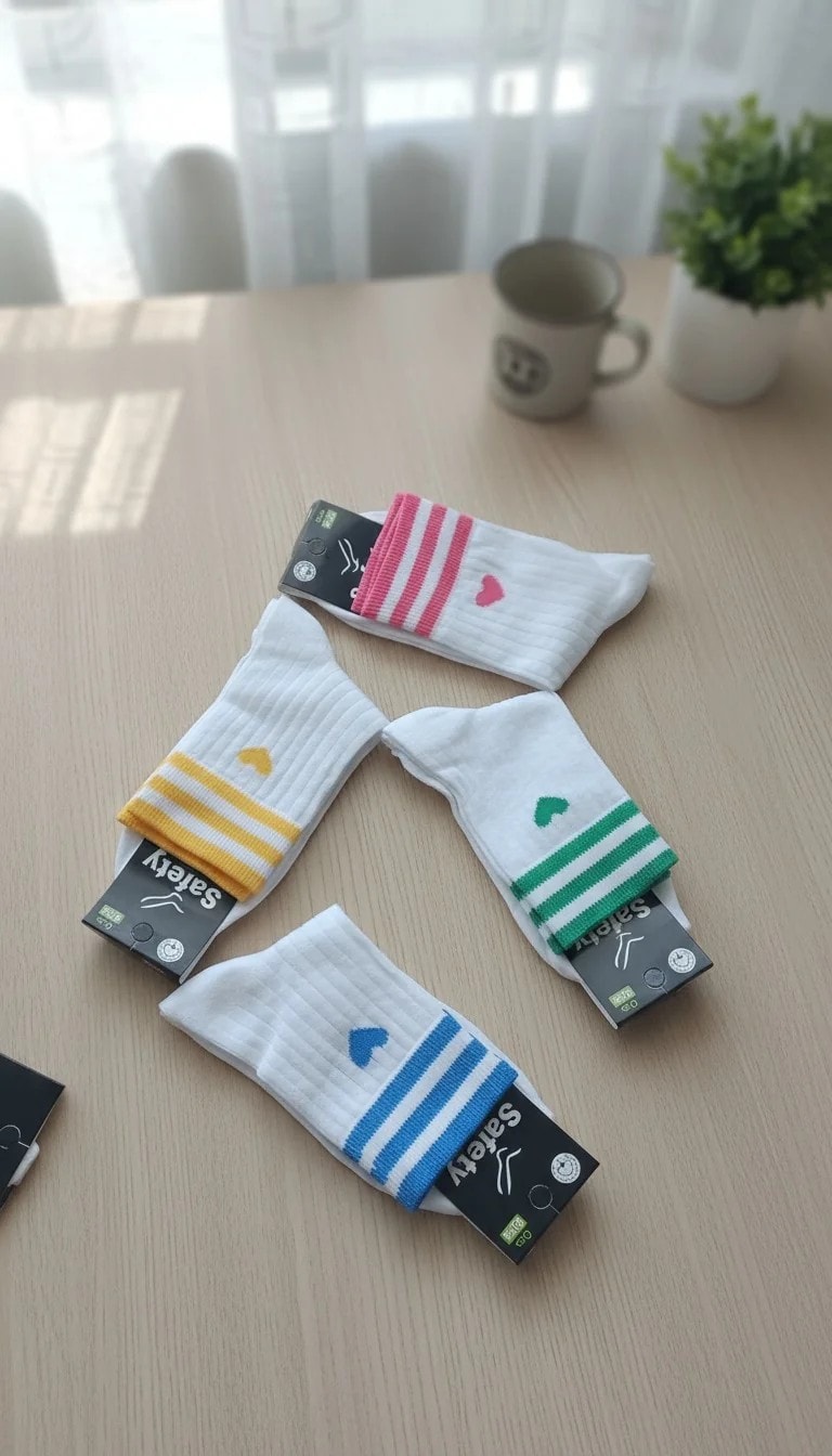 Unisex Kalpli Beyaz Kolej Çorap 12'li Paket