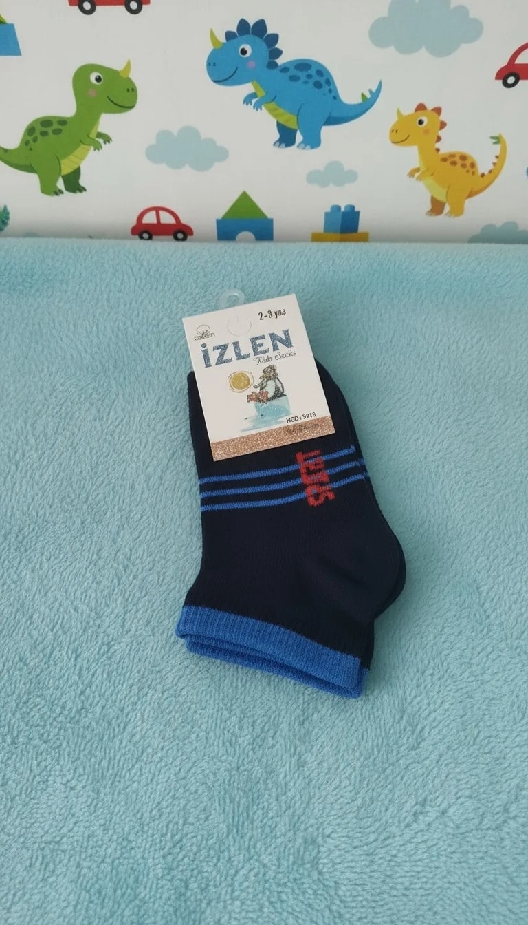 2-3 Yaş Erkek Çocuk Mevsimlik Patik Çorap 12'li Paket