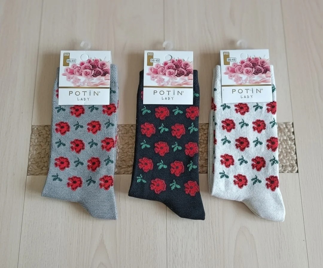 Bayan Mevsimlik Uzun Çorap 12'li Paket