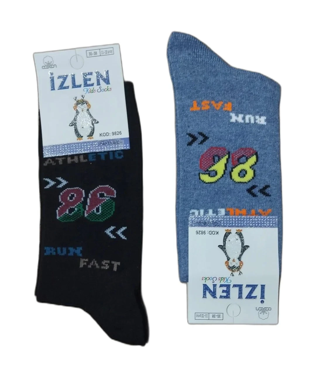 11-12 Yaş Erkek Çocuk Mevsimlik Uzun Çorap 12'Li Paket