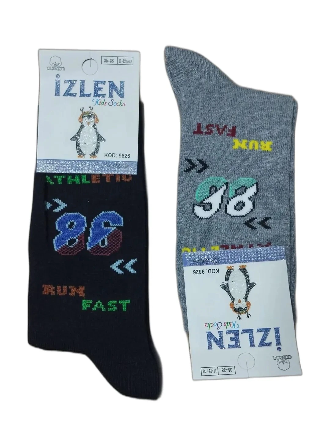 11-12 Yaş Erkek Çocuk Mevsimlik Uzun Çorap 12'Li Paket