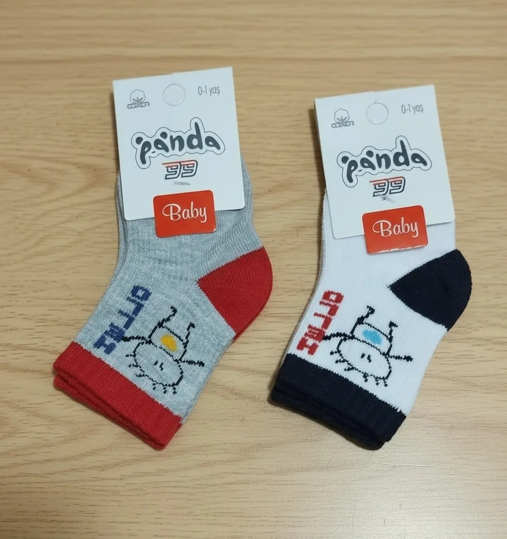 0-1 Yaş Erkek Bebek Çorap 12'Li Paket