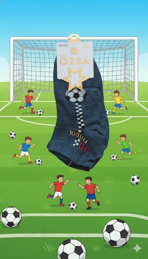 12 Çift 9-10 Yaş Erkek Çocuk  Patik Çorap