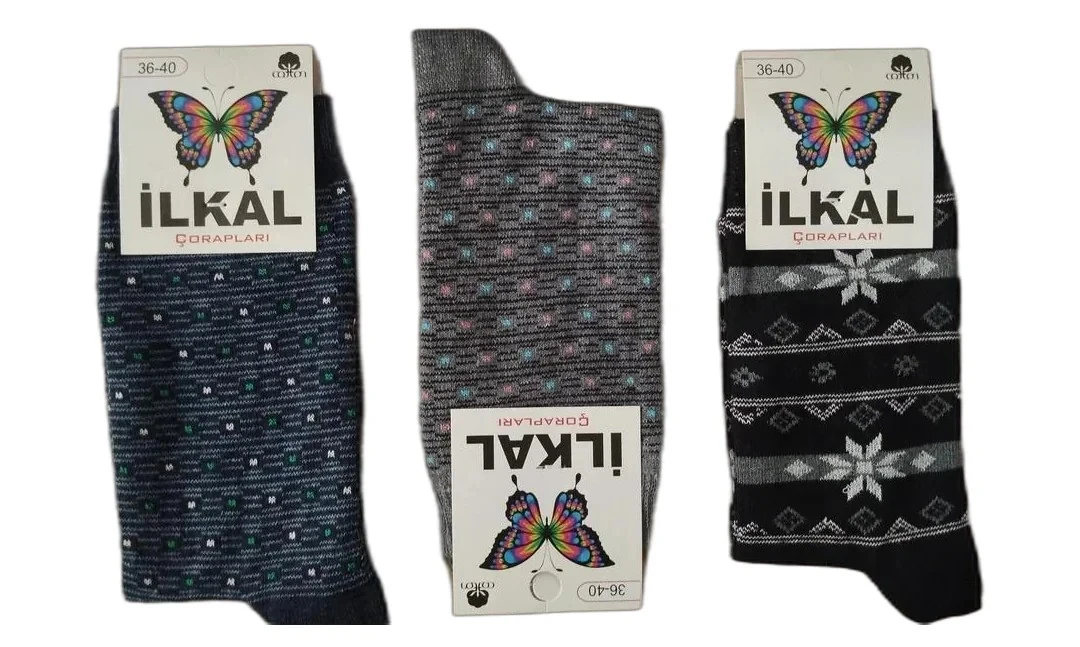 Bayan Mevsimlik Uzun Çorap 12'li Paket