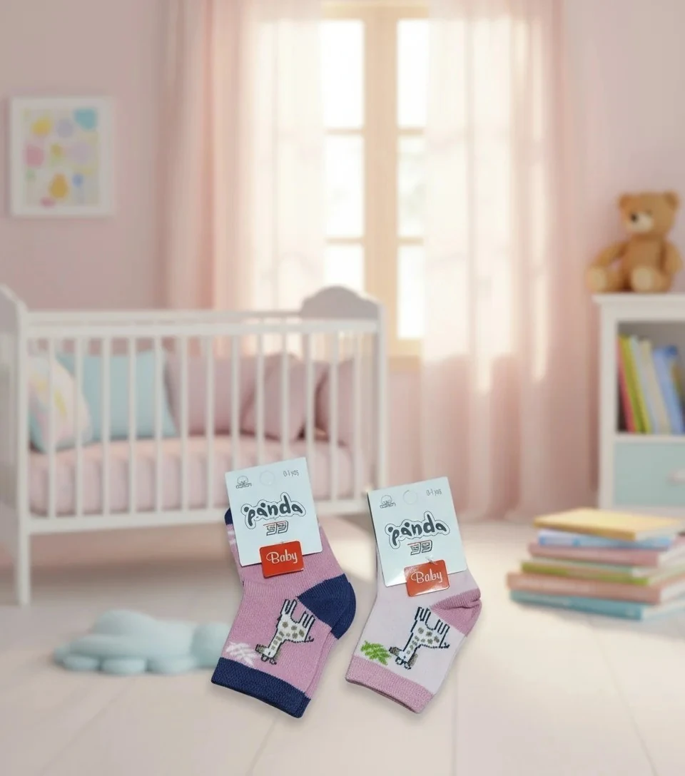0-1 Yaş Kız Bebek Çorap 12'Li Paket