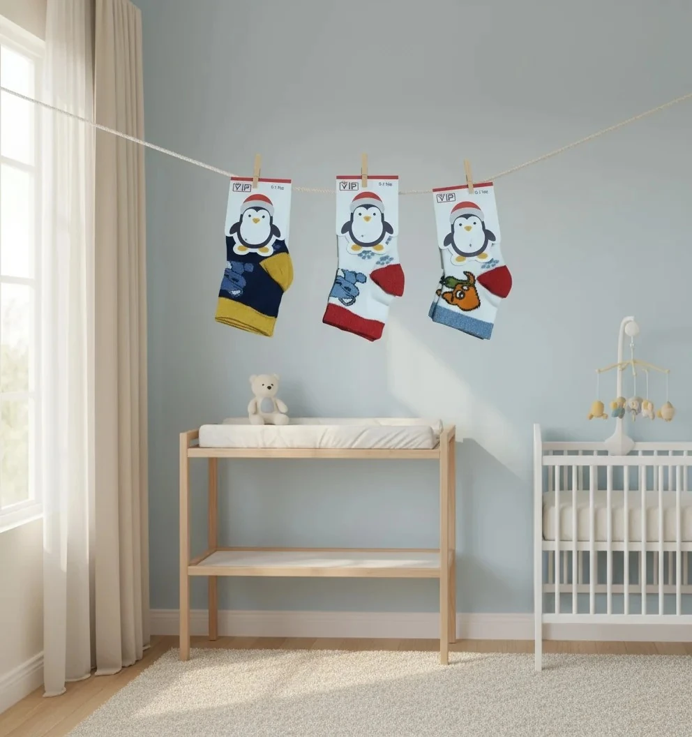 0-1 Yaş Erkek Bebek Çorap 12'Li Paket