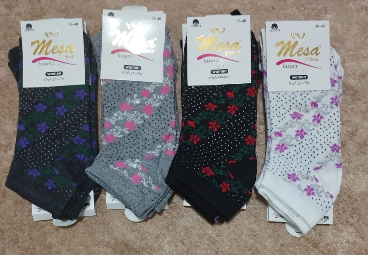 Bayan Penye Mevsimlik Patik Çorap 12'li Paket