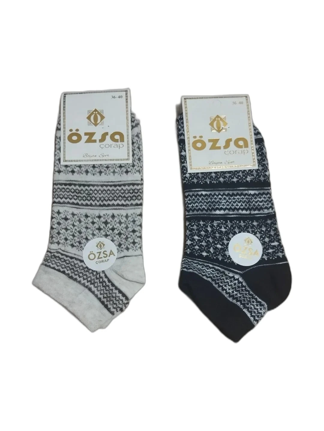 Bayan Karışık Penye Mevsimlik Patik Çorap 12'li Paket