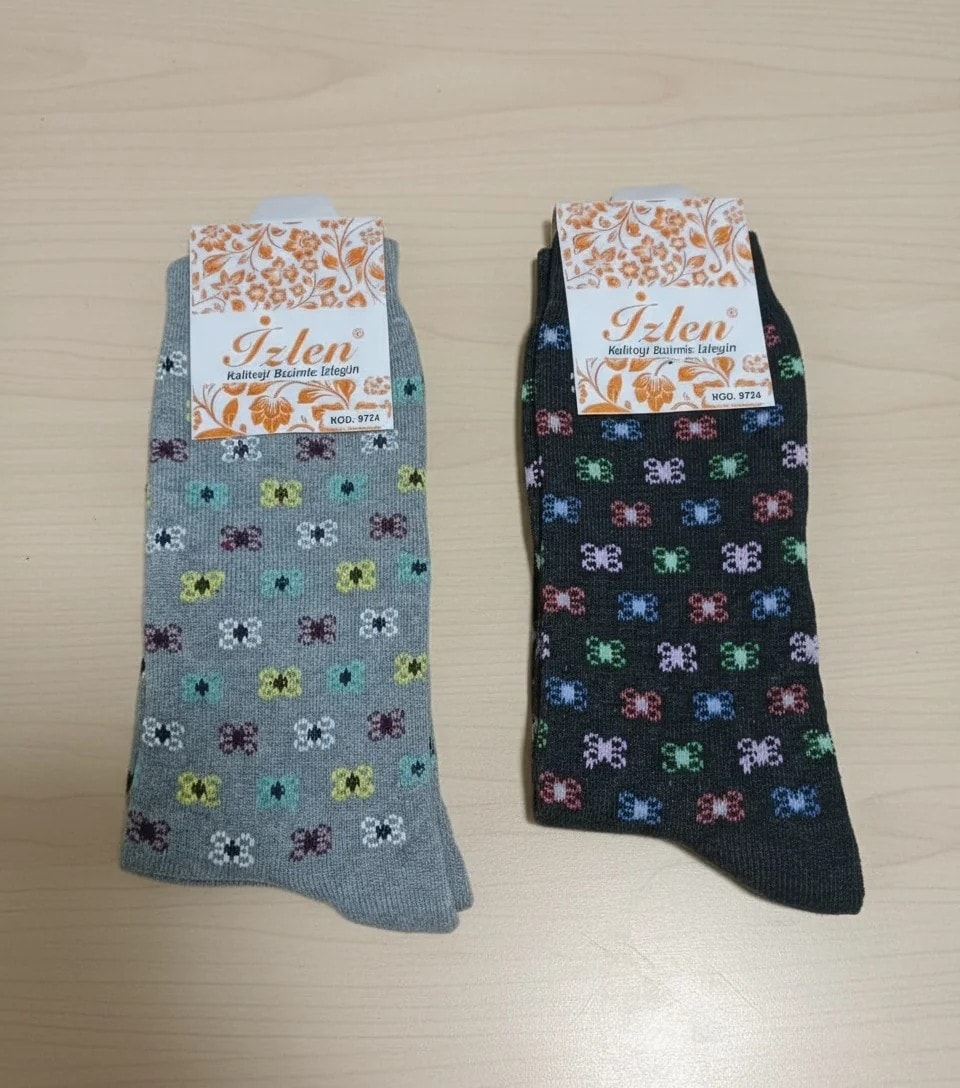 Bayan Kışlık Havlu Uzun Çorap 12'Li Paket
