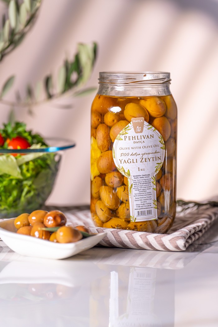 Oily Green Olives 1 kg