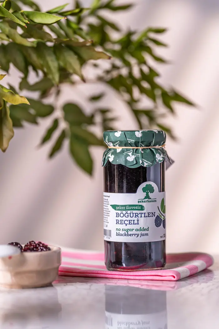 Blackberry Jam 300gr No Sugar Added - Pehlivan Datça