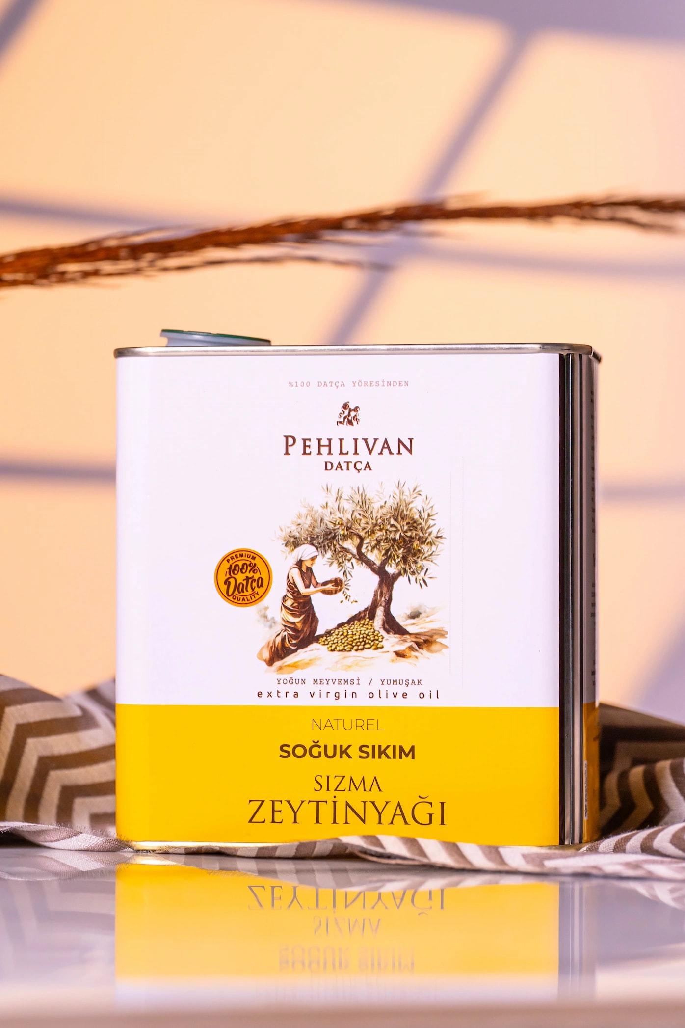 Soğuk Sıkım Sızma Zeytinyağı 2 lt Teneke - Pehlivan Datça