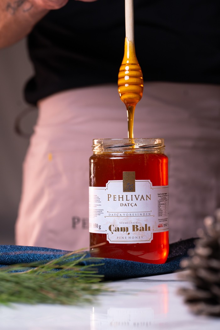 Pine Honey Glass Jar 850 gr