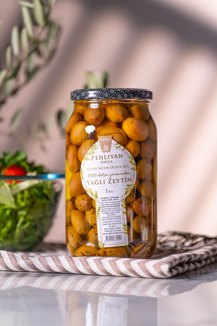 Oily Green Olives 1 kg