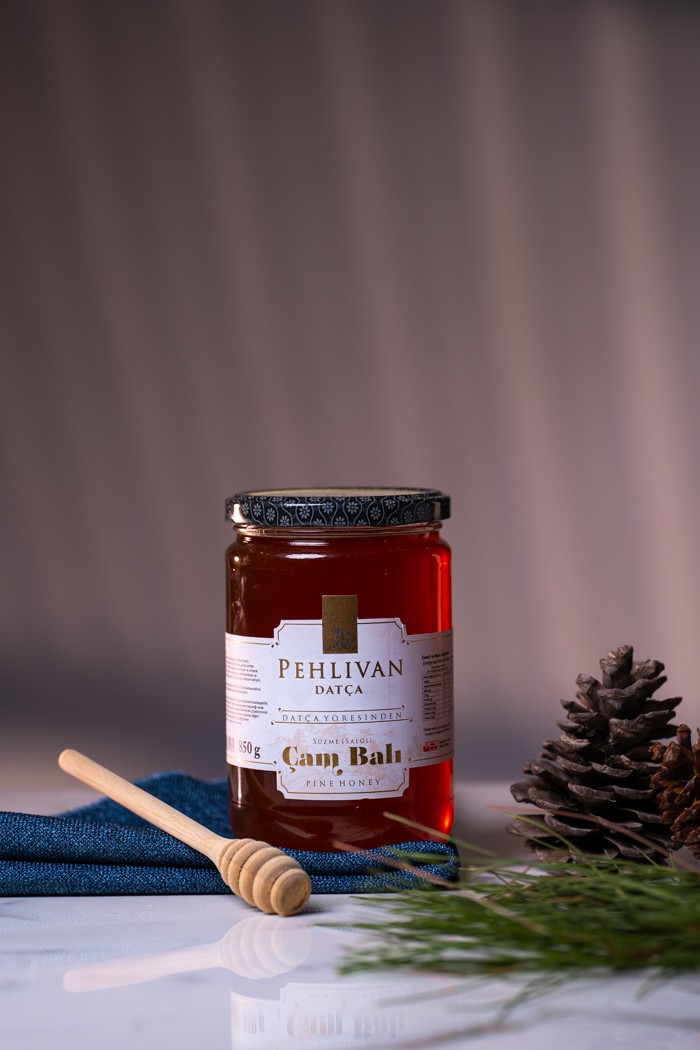 Pine Honey Glass Jar 850 gr