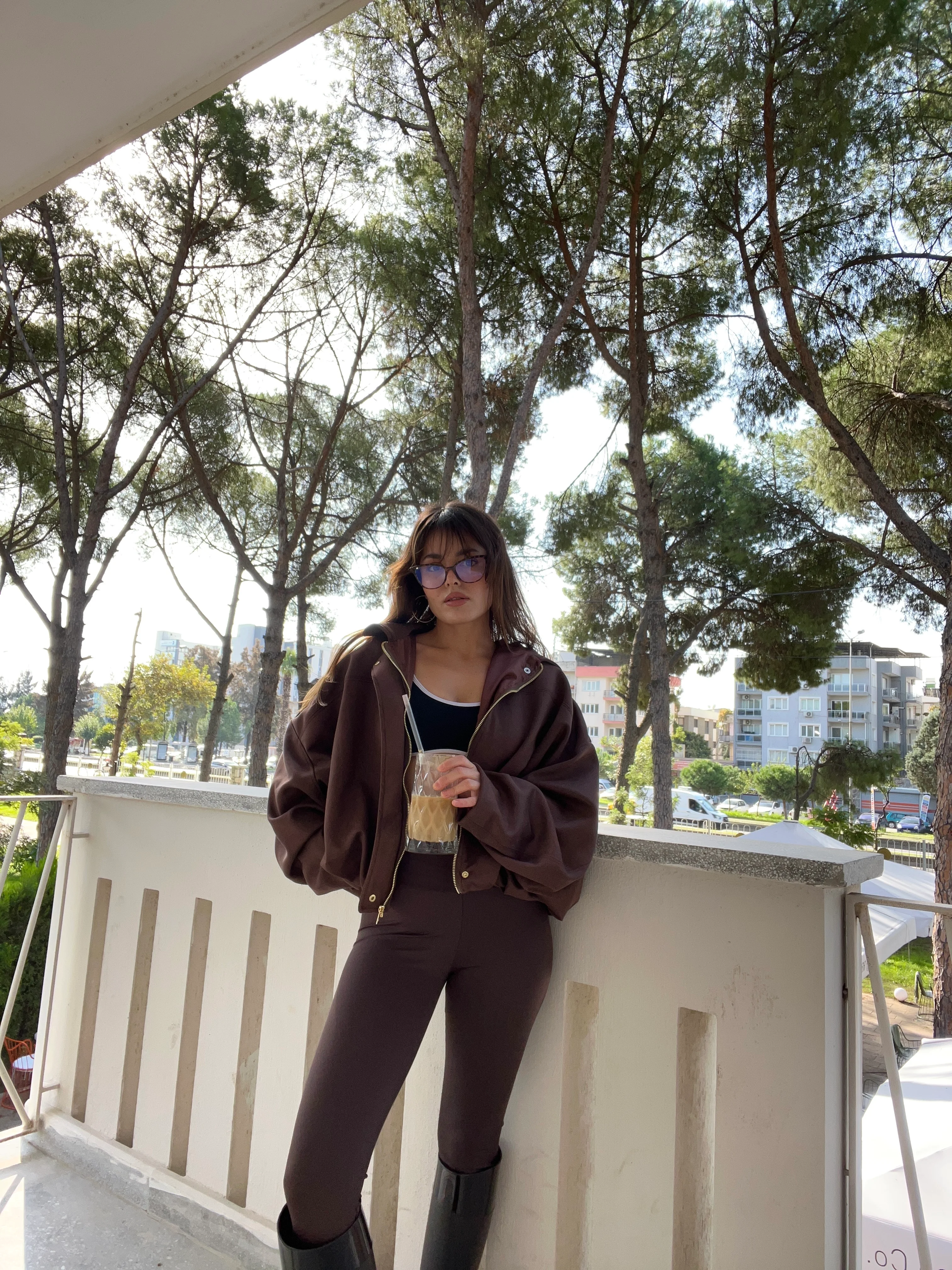 Süet Bomber Ceket Kahve