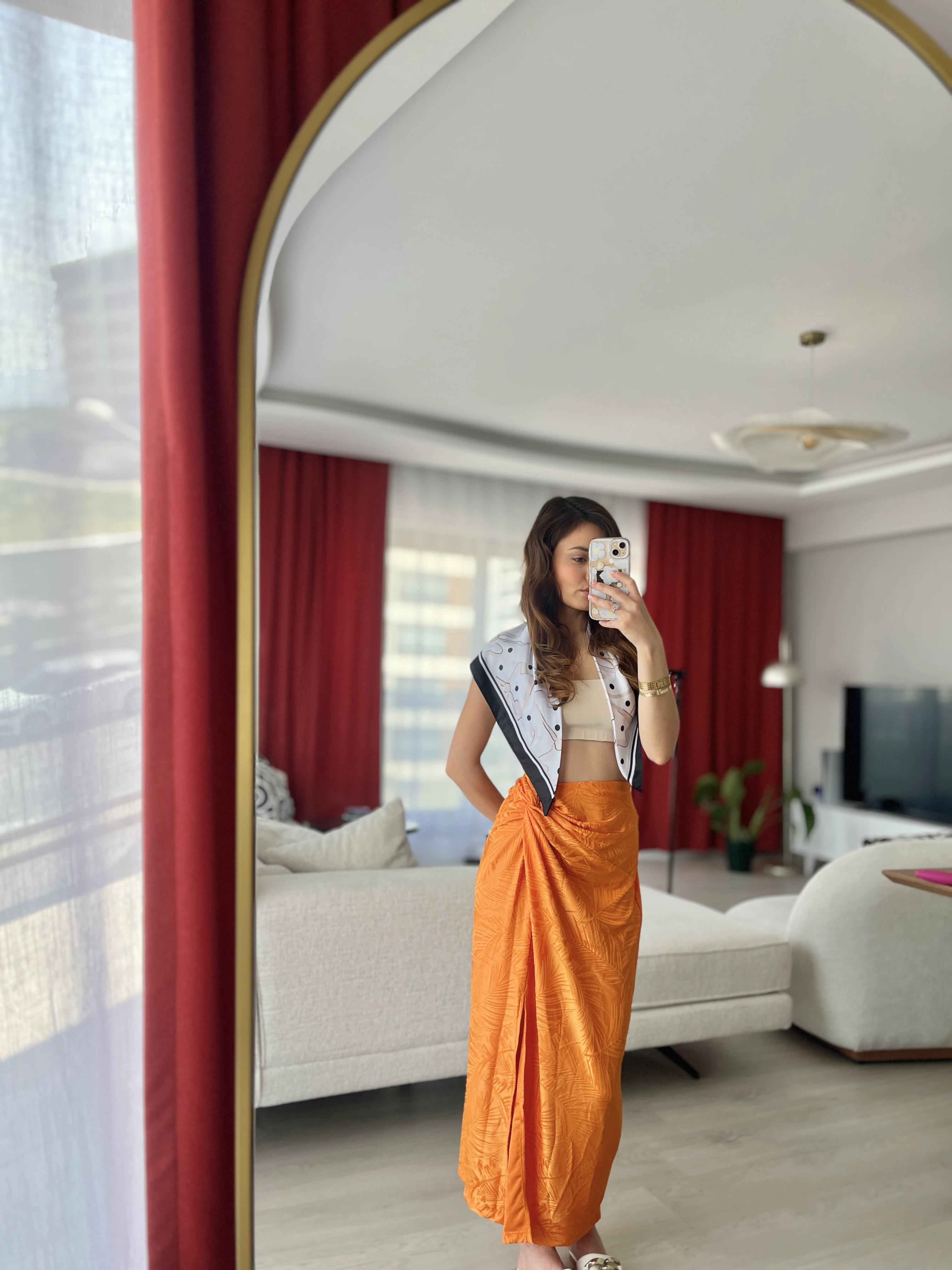 Tasarım Turuncu Etek