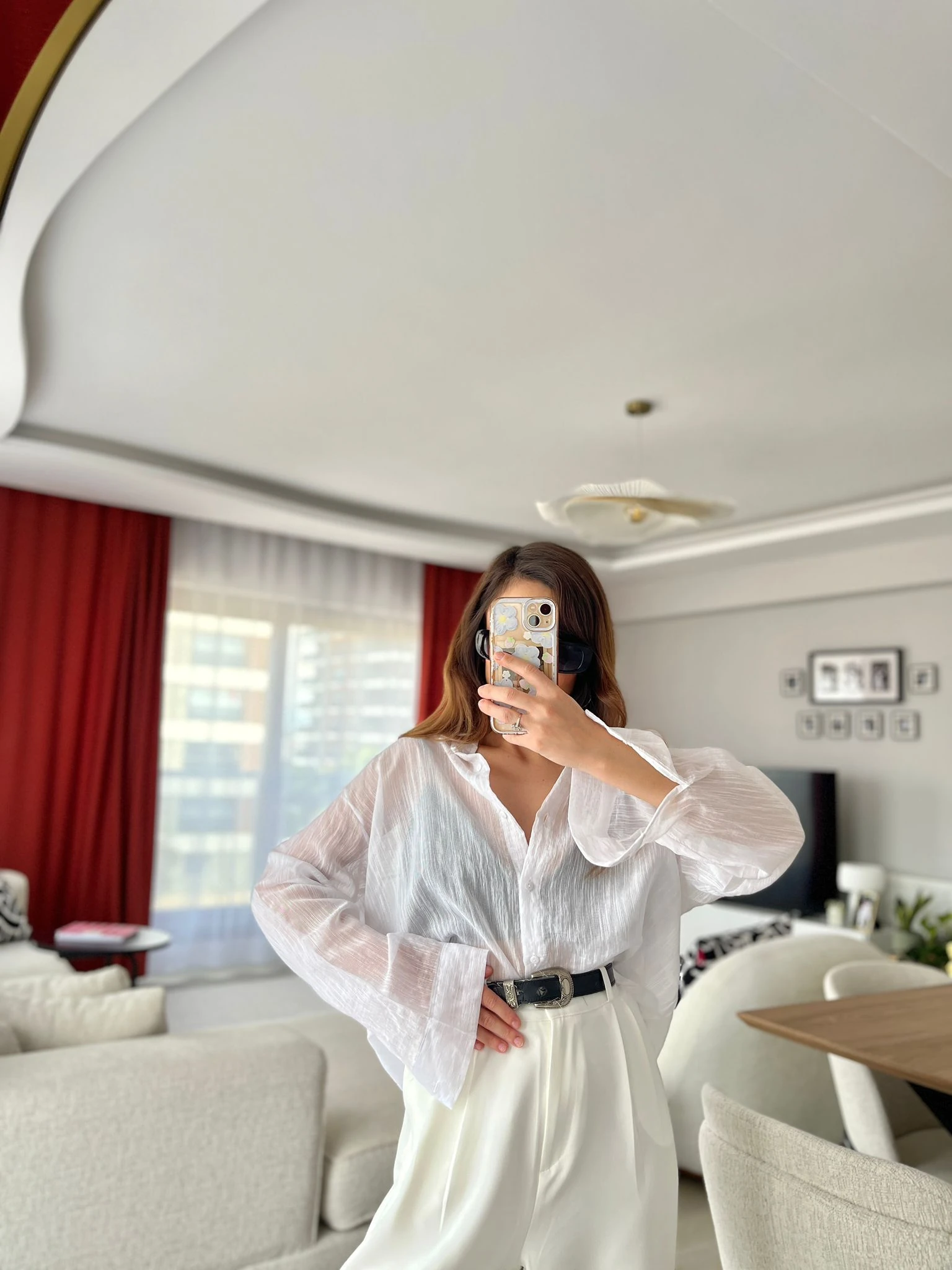 Transparan Gömlek - Beyaz