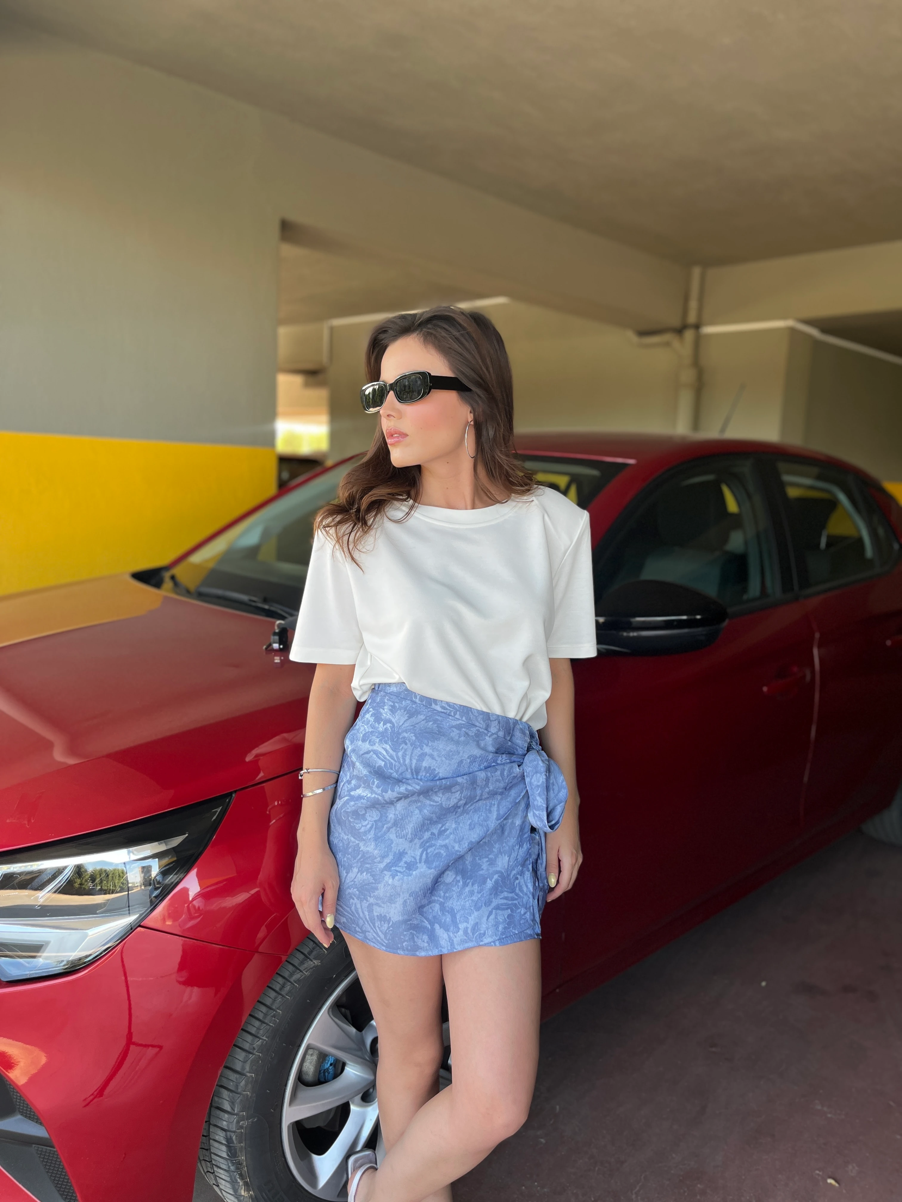 Bağlamalı Mavi Etek