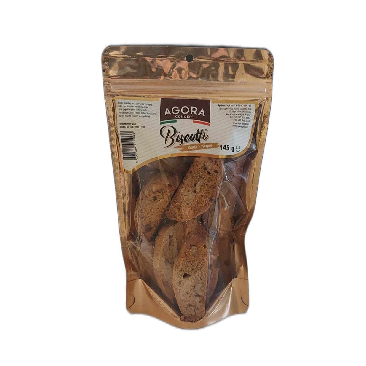 Agora Biscotti Ceviz Tarçın %100 Tereyağlı Doğal Ve Katkısız