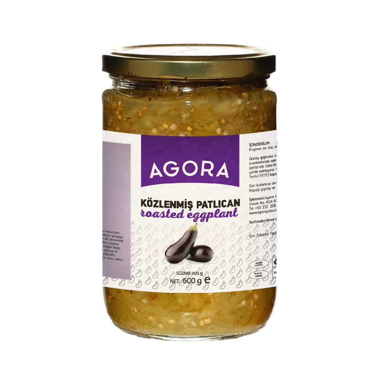 Agora Közlenmiş Patlıcan 600 gr