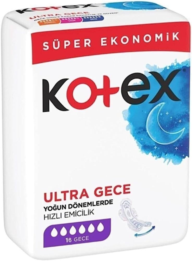 Kotex Ultra Gece Hijyenik Ped 16'lı