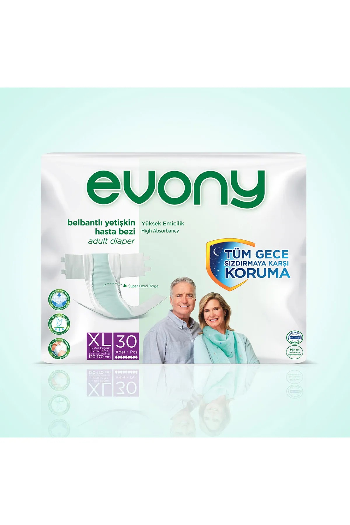 Evony Belbantlı Yetişkin Hasta Bezi Ekstra Large 30 Lu