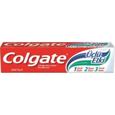 Colgate Üçlü Etki Beyazlatıcı Florürlü Diş Macunu 50 ml