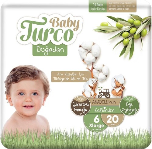 Baby Turco Çocuk Bezi Eko Paket No:6 20 Li*5