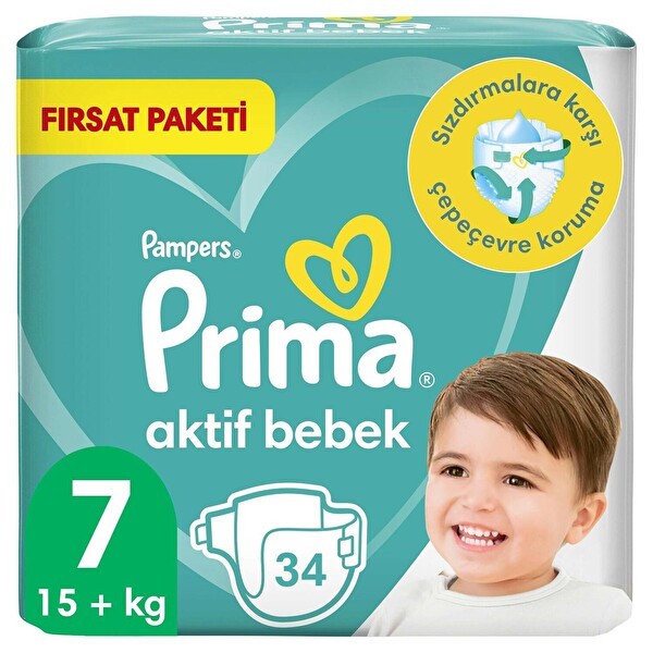 Prima Çocuk Bezi Fırsat Paket No:7 15+ 34 Lü*4