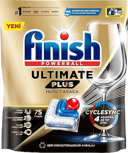 Finish Ultimate Plus Bulaşık Makinesi Tableti 75'li