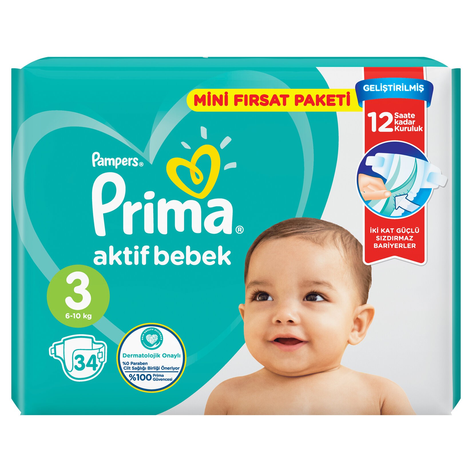 Prima Çocuk Bezi Mini Fır.paket No:3 6-10 34lü*3