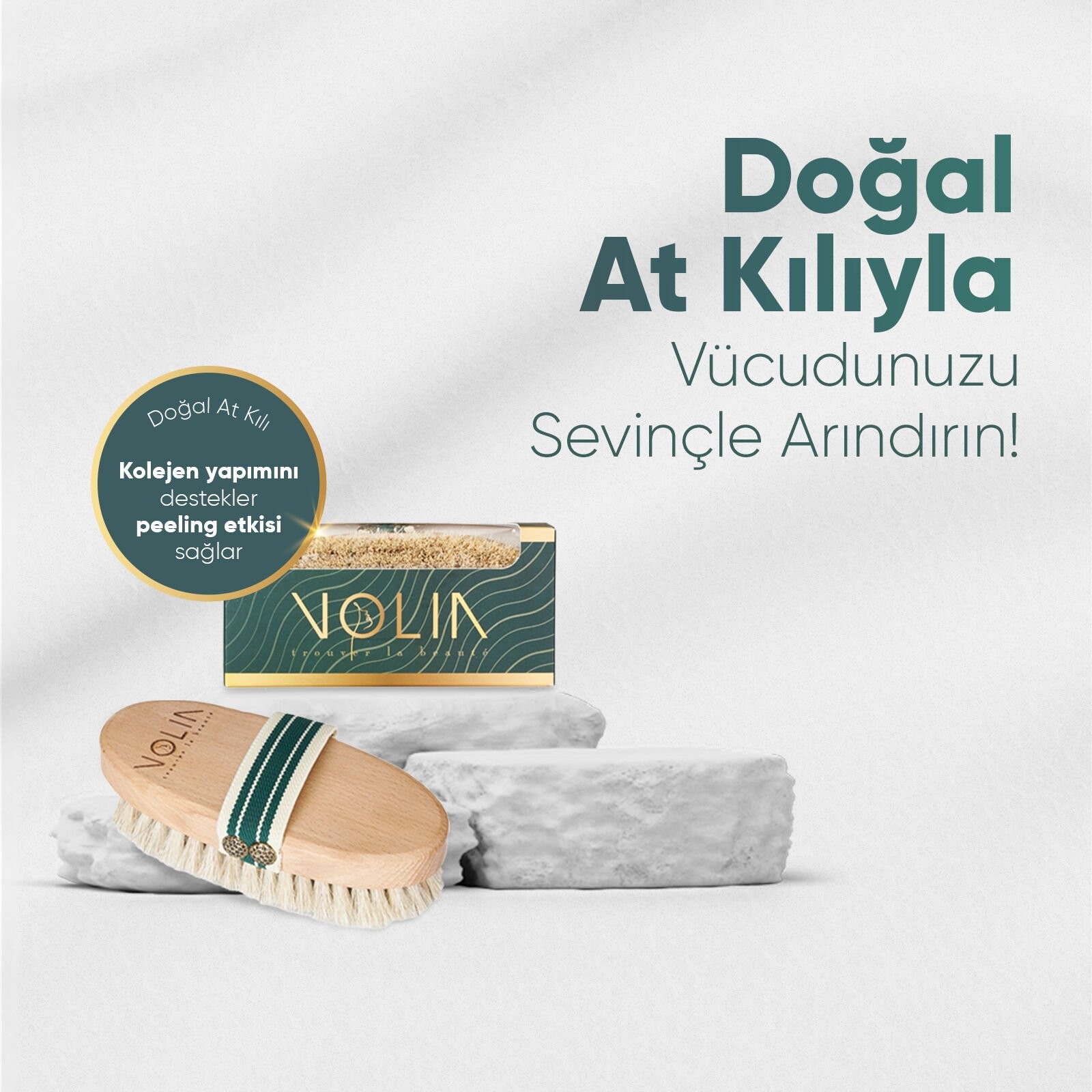 Volia - Natürliche Pferdehaarbürste