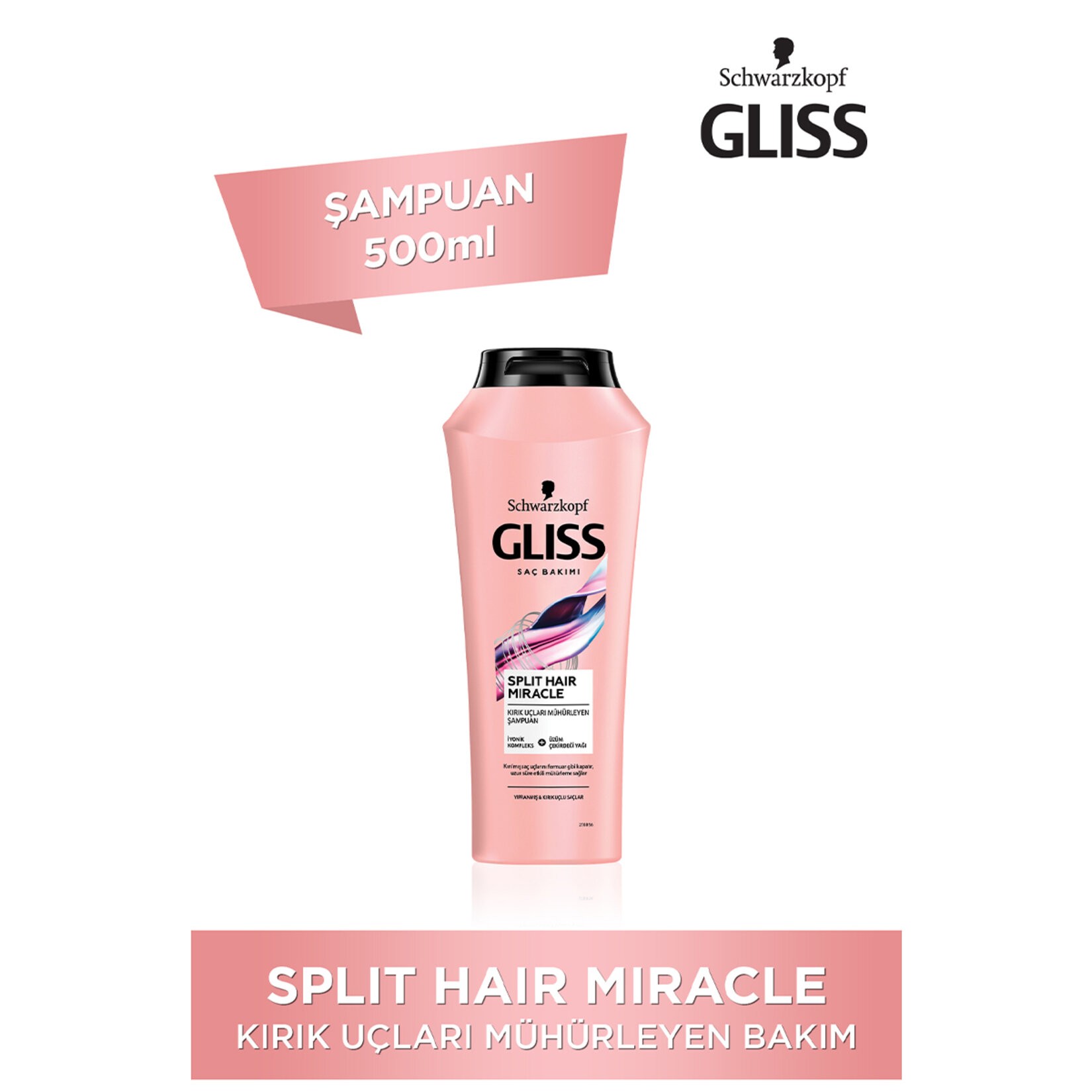 Gliss Split Hair Miracle Yıpranmış Saçlar için Şampuan 500 ml