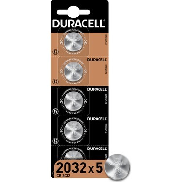 Duracell CR2032 3V 5'li Lityum Düğme Pil