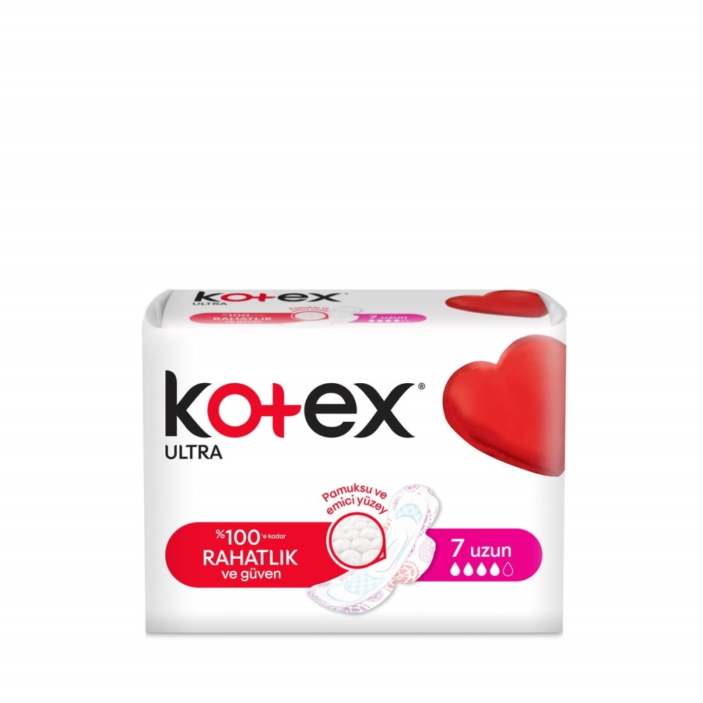 Kotex Ultra Kanatlı Uzun Hijyenik Ped 7'li