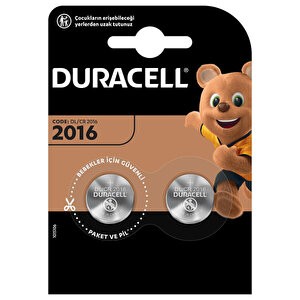 Duracell CR2016 2'li Lityum Düğme Pil