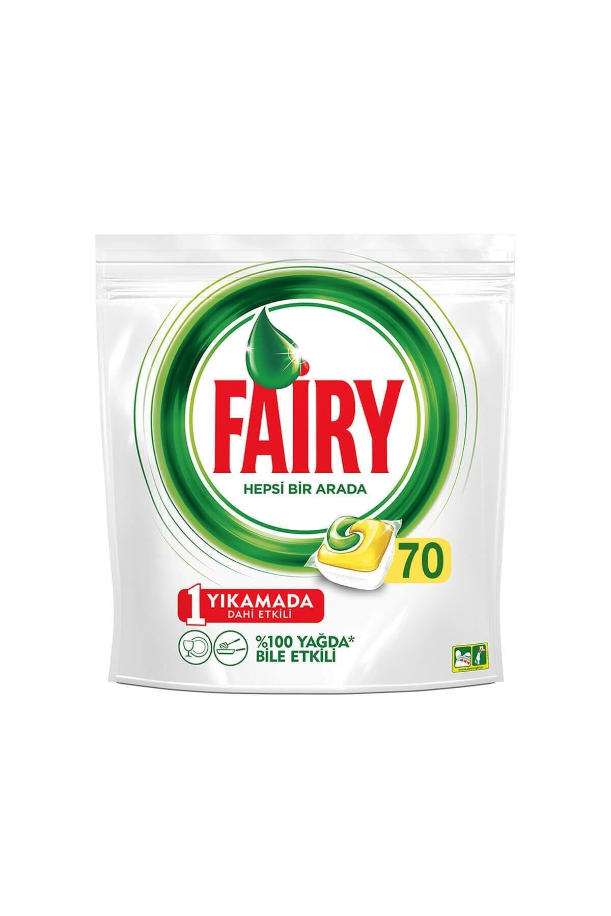 Fairy Hepsi Bir Arada Limon Bulaşık Makinesi Tableti 70'li 4 Adet