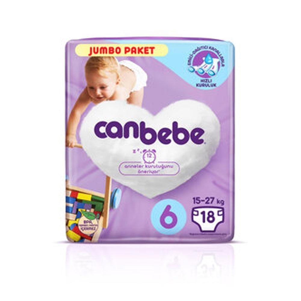 Canbebe Çocuk Bezi Jumbo Paket No:6 18 Li*4