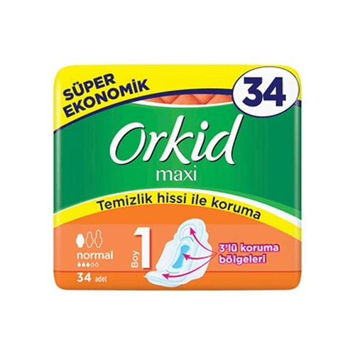 Orkid Maxi Normal Boy 1 Hijyenik Ped 34'lü