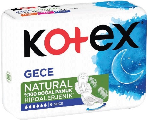 Kotex Natural 6 Lı Gece*24