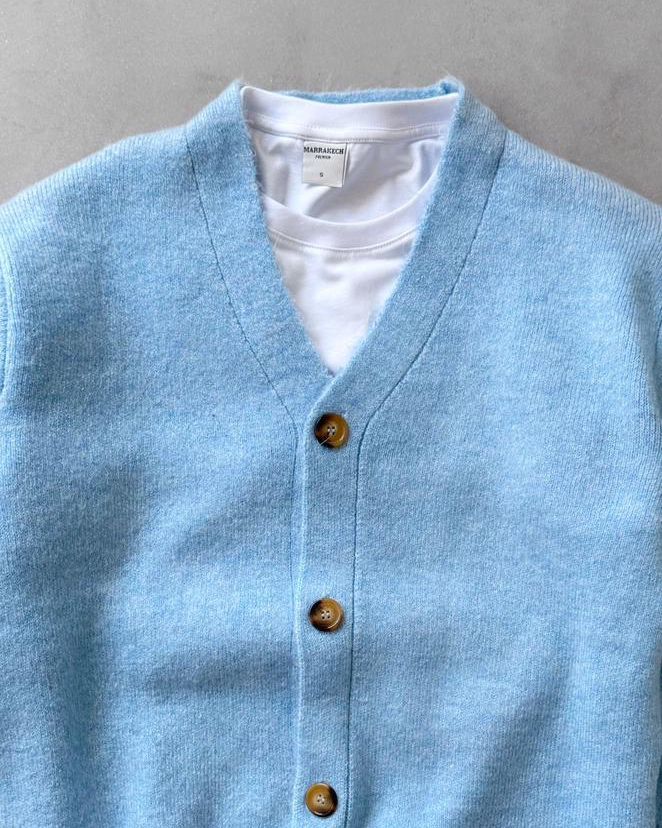 Sık Dokuma Düğmeli Triko Hırka G2090 - Bebe Mavisi