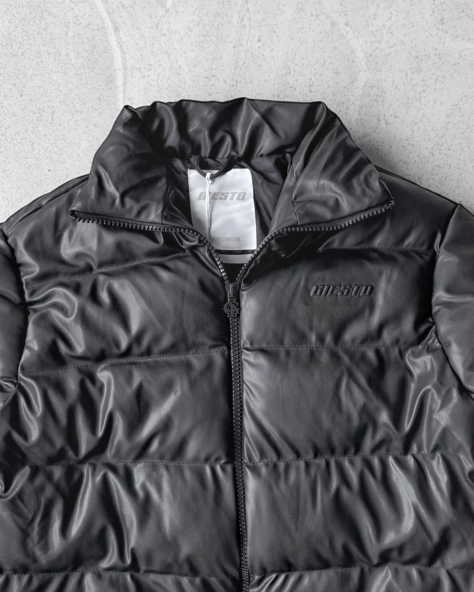 Oversize Suni Deri Mont G1996 - Siyah