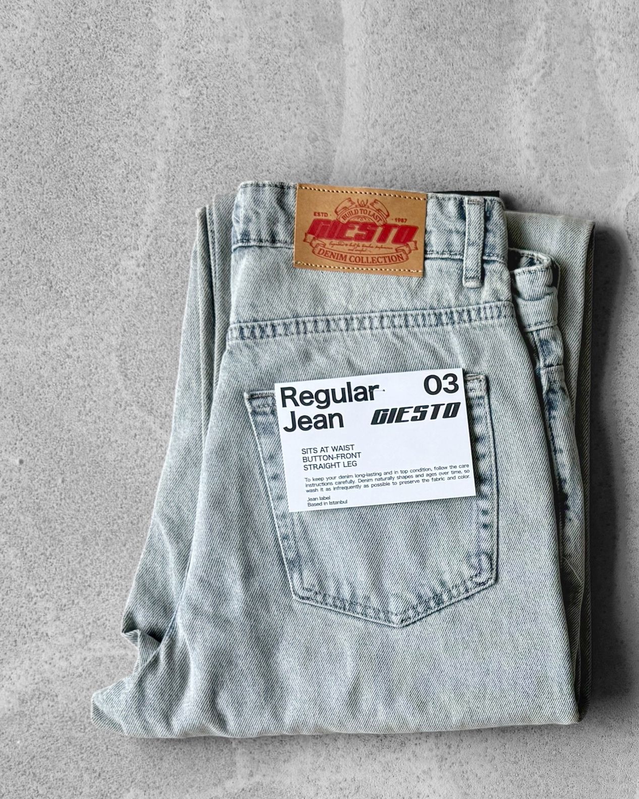 Regular Fit Kot Pantolon G2012 - Açık Gri