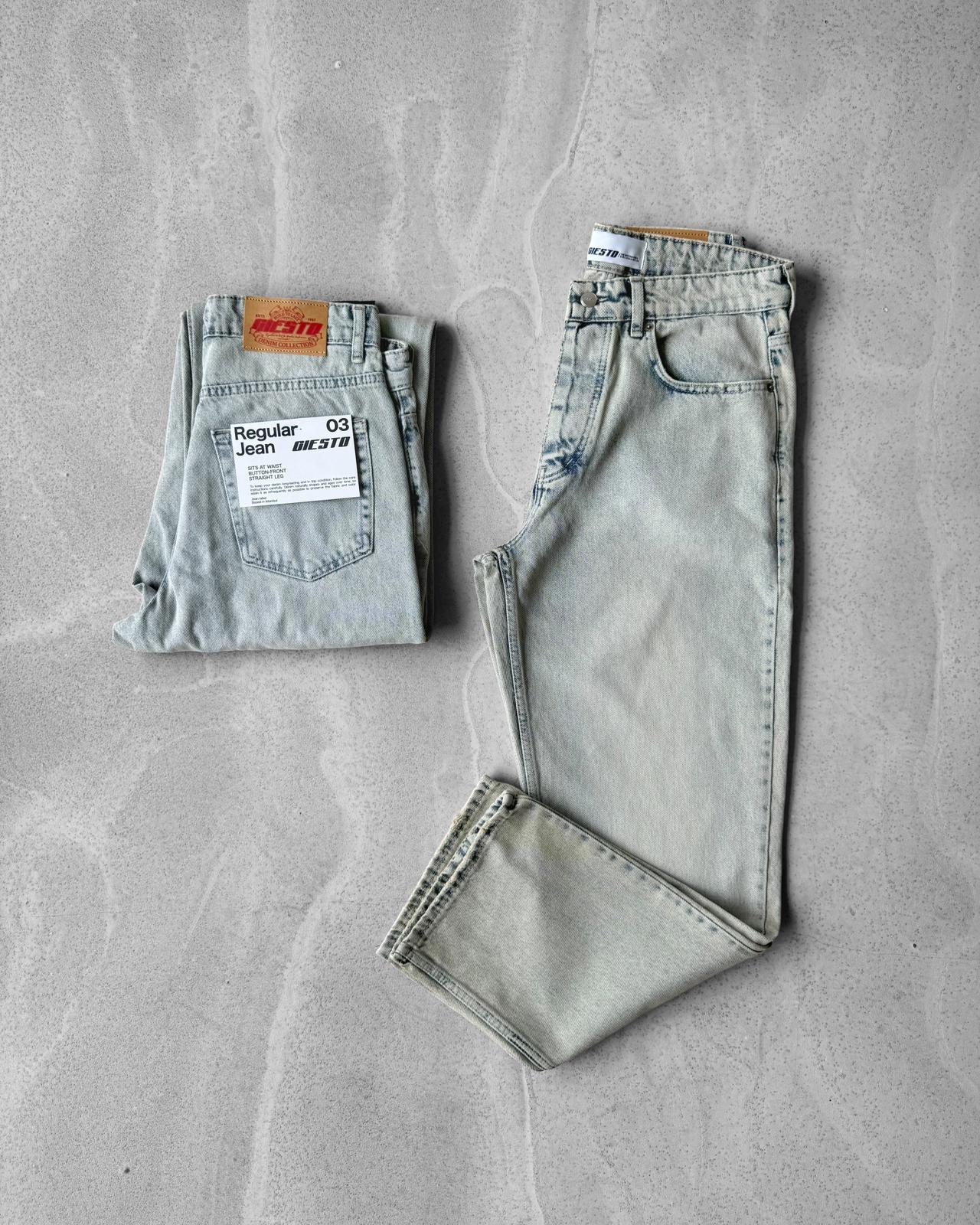 Regular Fit Kot Pantolon G2012 - Açık Gri