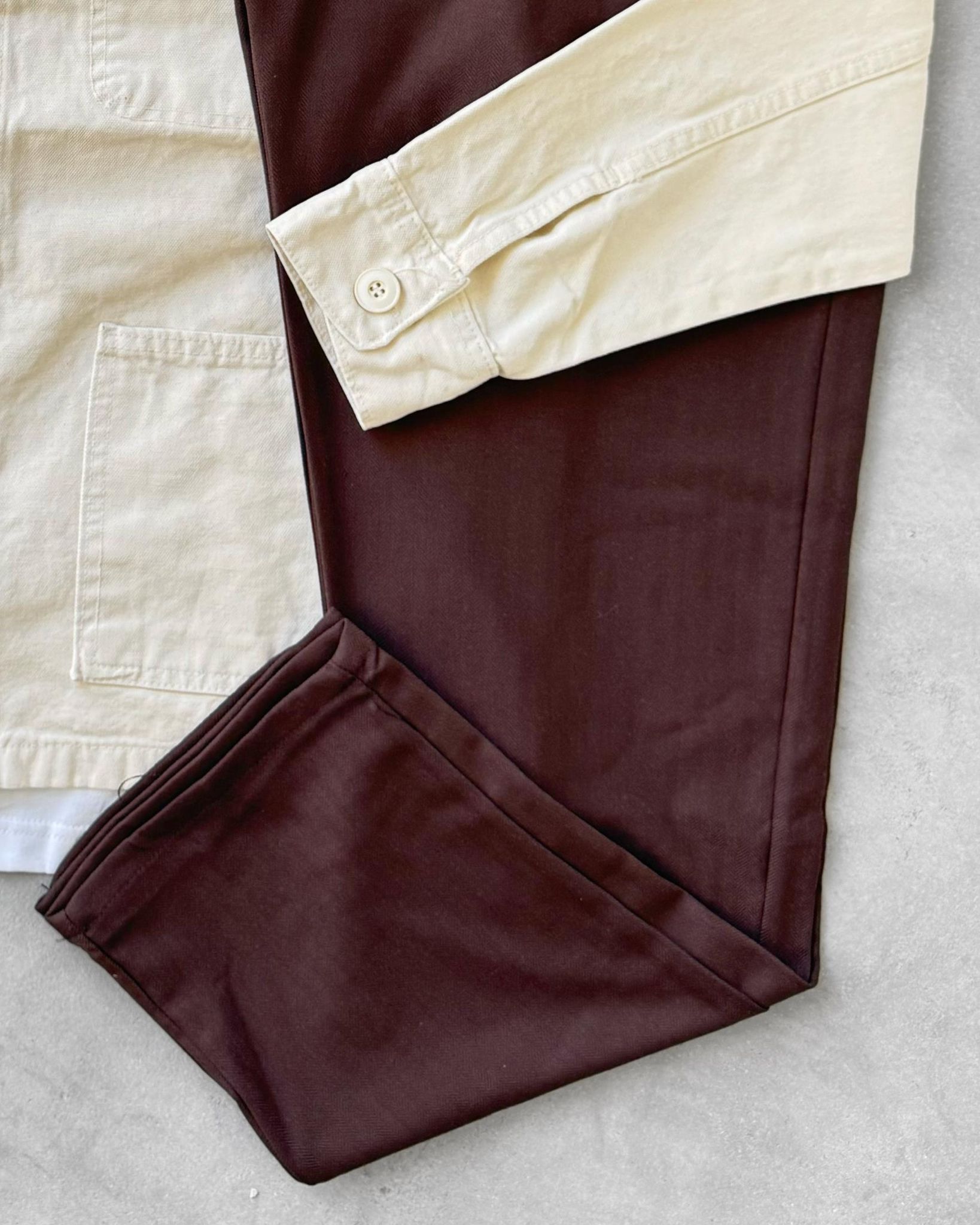 Denim Ceket & Kumaş Pantolon G2104 - Bej