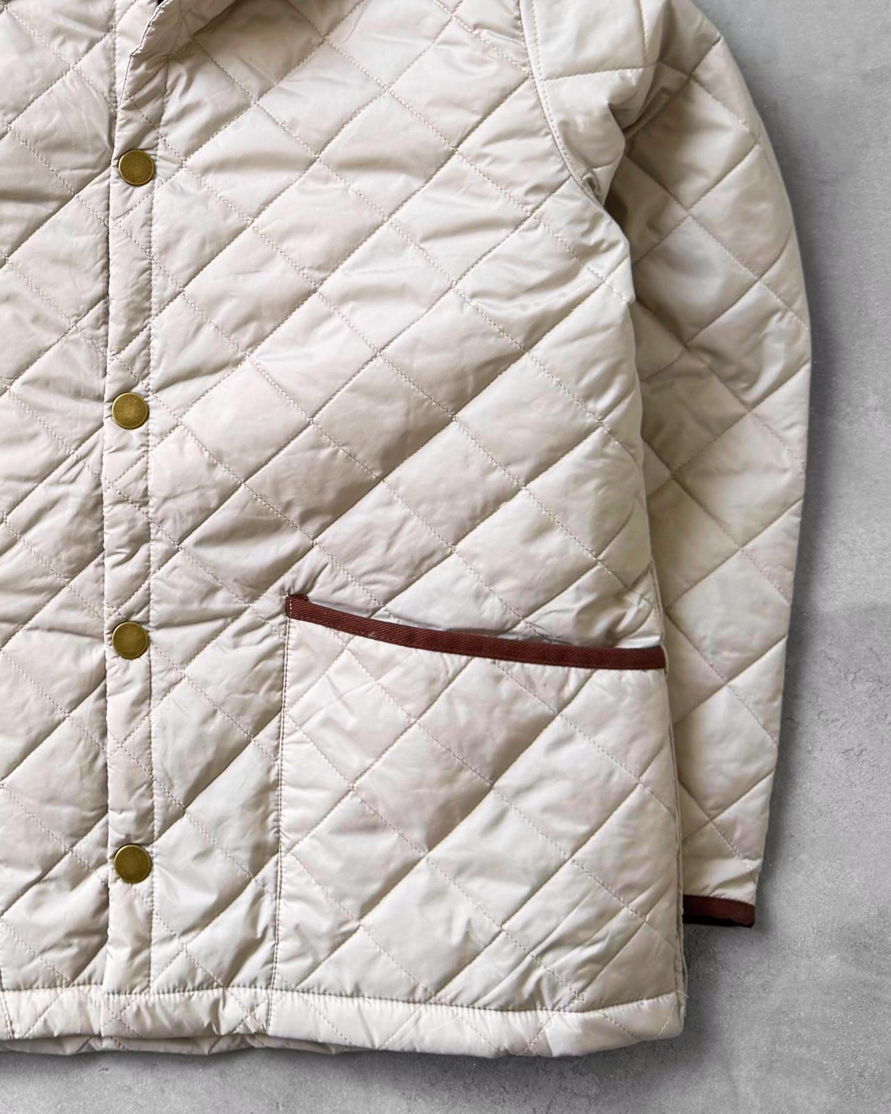 Yakası Kadife Kapitone Ceket G2076 - Bej