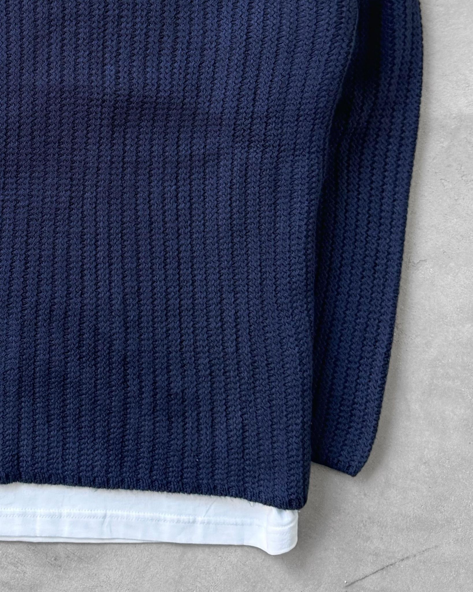 Bisiklet Yaka Triko Kazak G2110 - Lacivert