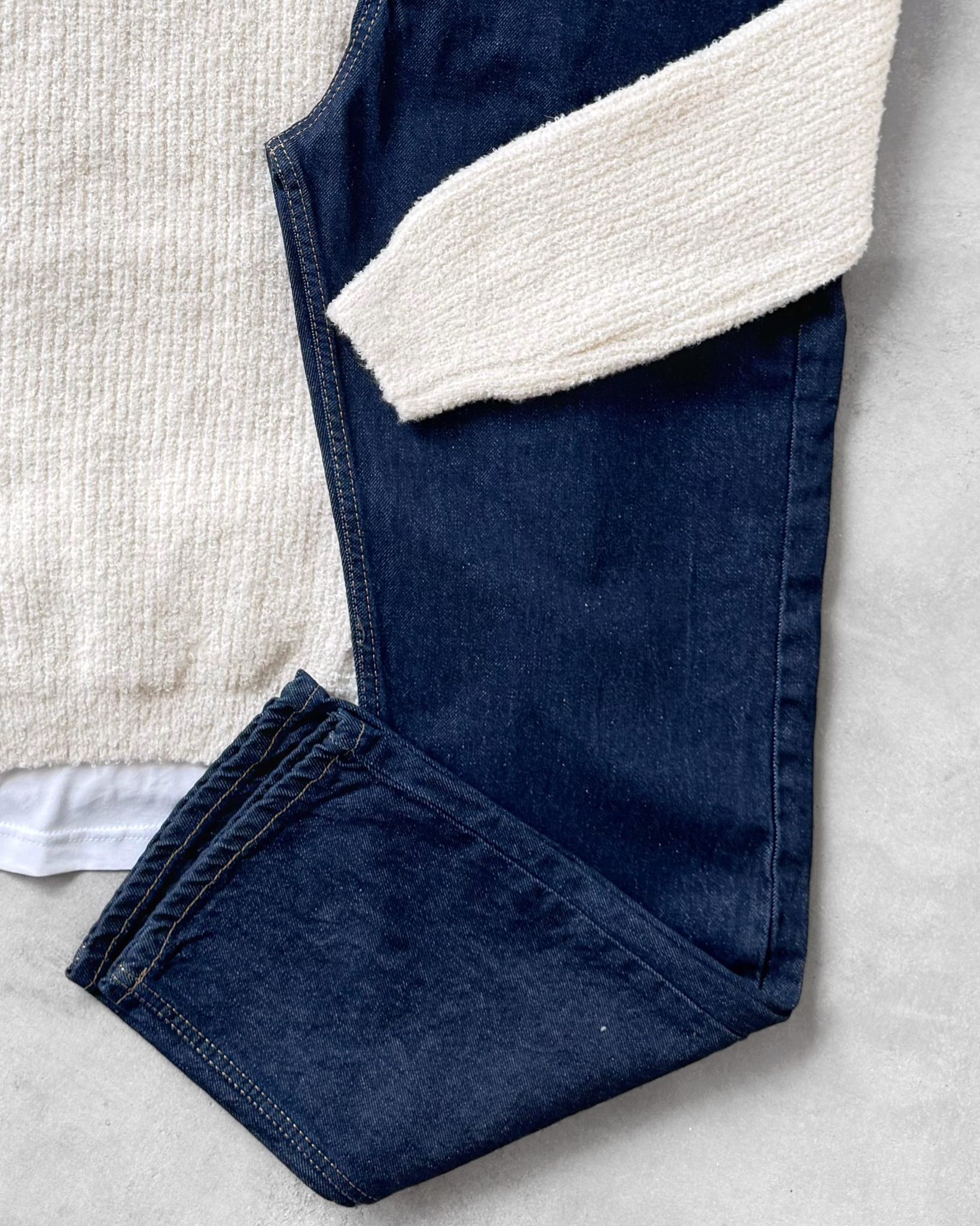 Poplin Kumaş Polo Yaka Triko & Regular Fit Kot Pantolon G2117 - Bej